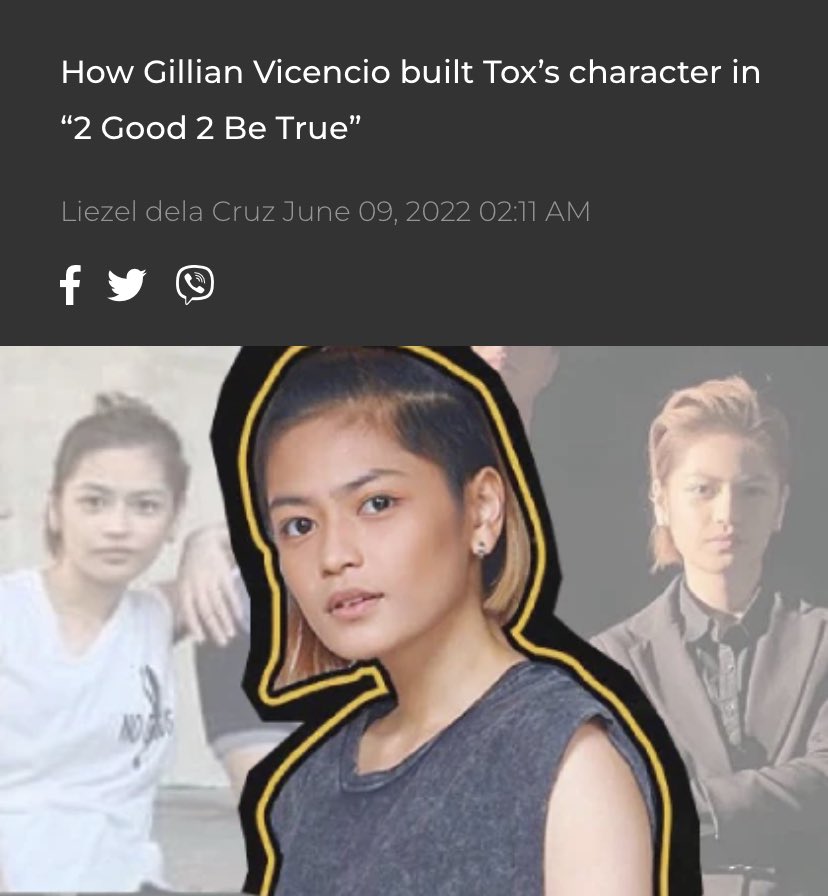 "<a href="/gasvicencio/">Gillian Vicencio</a> knows how to spice up her roles, proving her versatility and hundred percent dedication to her craft."

read more about the feature here: ent.abs-cbn.com/2good2betrue/a…

#2Good2BeTrue