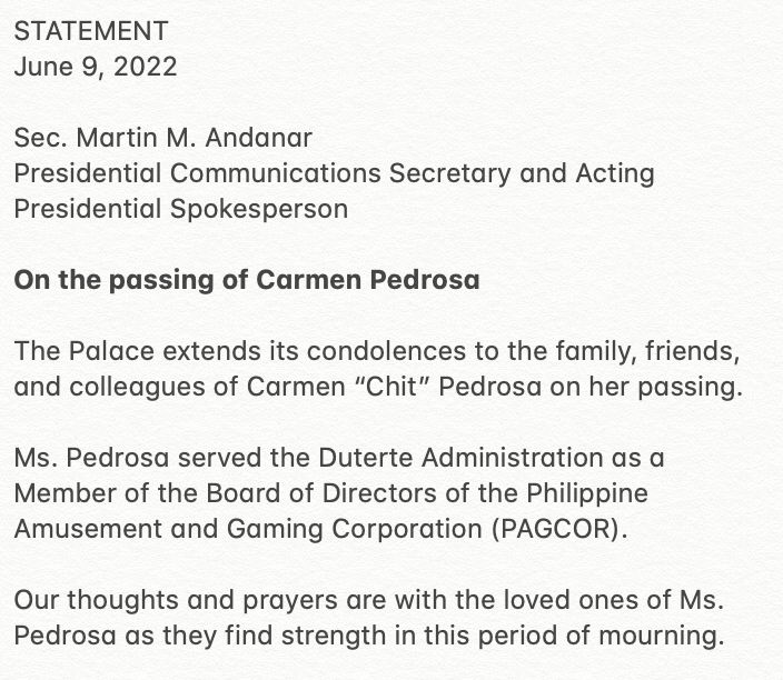 Secretary Martin Andanar tweet media