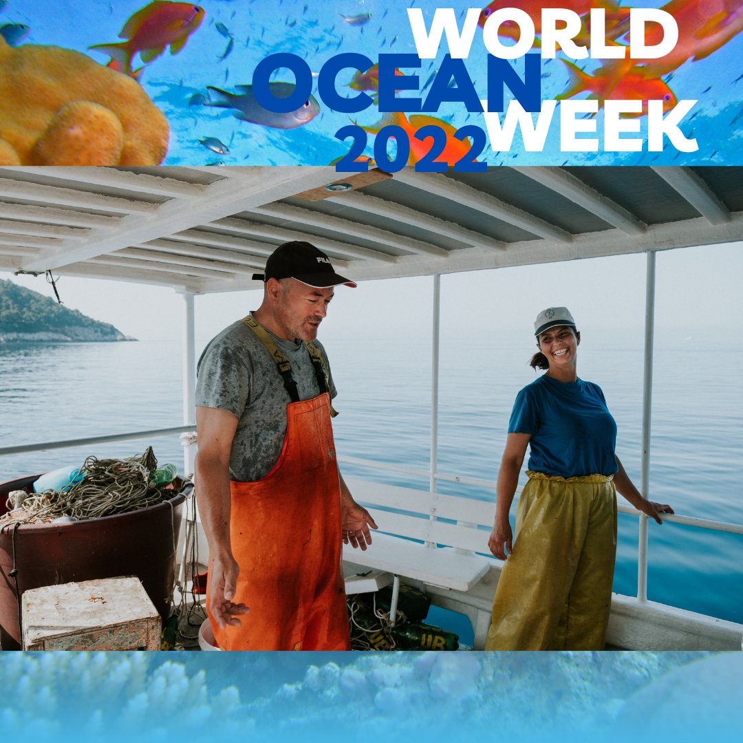ACCLCInitiative's tweet image. “It is important that the sea and its resources are managed in collaboration with coastal communities.” 🎣
 
For #WorldOceanWeek, the @ACCLCInitiative spotlights local #SSF voices like Helena and Ivica's in their mission to #RevitalizeTheOcean 🪸

#BlueFoods #BlueFuture