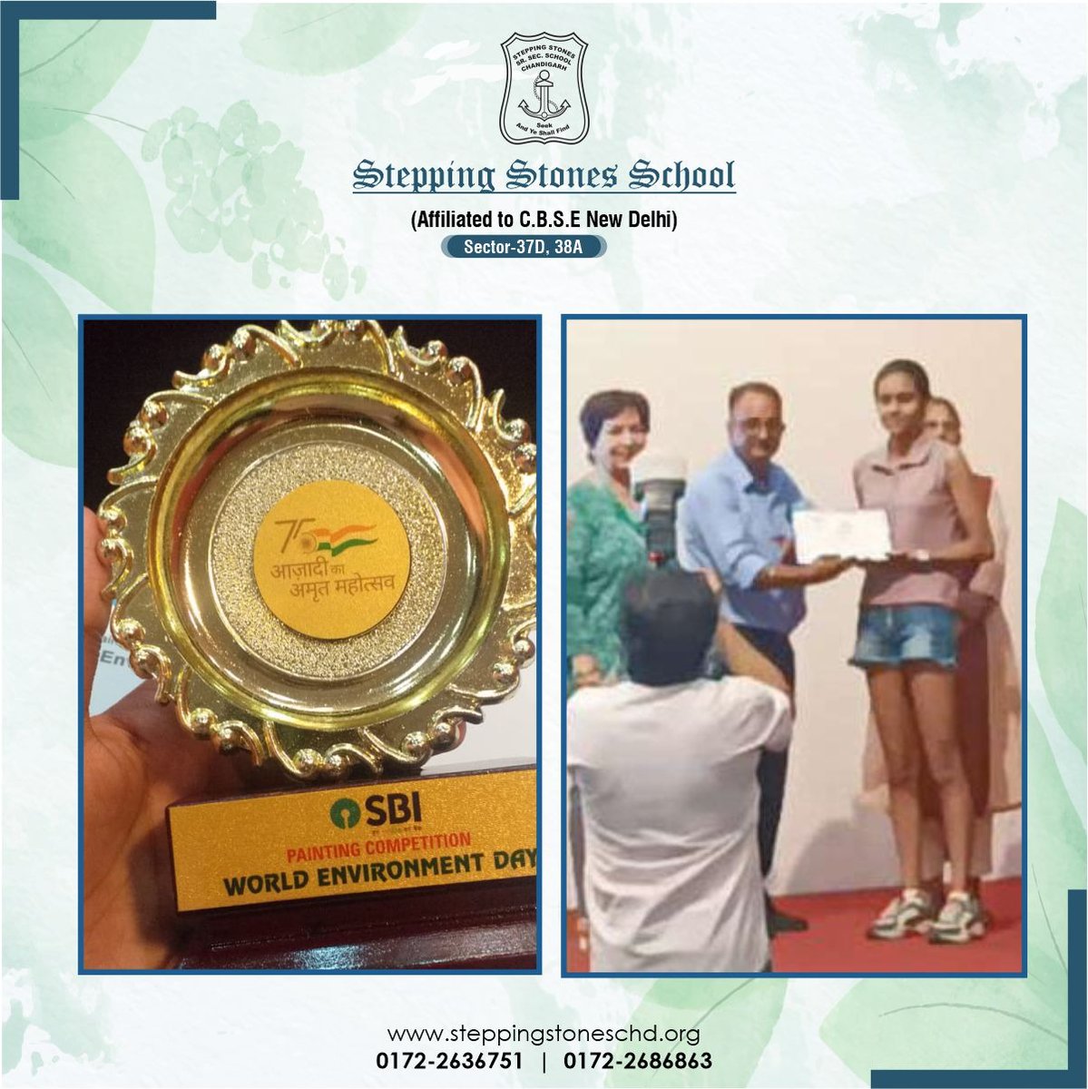 stones_school's tweet photo. The competition was organised on June 4, 2022, in which schools from Tricity participated.

#PaintingCompetition #PaintingExhibition #Exhibition #Competition #SBI #WorldEnvironmentDay #BeautifulPaintings #artwork #Steppingstones #Bestschool #CBSEschool #Punjab #Chandigarh https://t.co/LTbScUEfuH