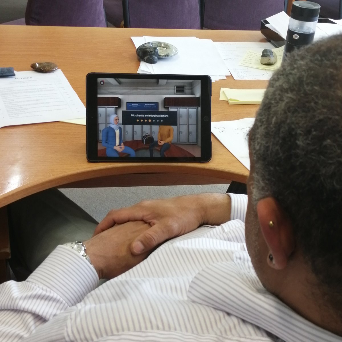 BCoT Teaching & Learning (@bcotd1g1tal) on Twitter photo Our principal <a href="/Anthonybravo/">Anthony bravo</a> has been trying out <a href="/Bodyswaps_VR/">Bodyswaps®</a>
Here he is engaging in:
🧠SAGE: The Mental Health Practitioner
☮️Anti Racism: Navigating Microaggressions
#loveourcolleges #loveFE #VR #EdTech Our principal <a href="/Anthonybravo/">Anthony bravo</a> has been trying out <a href="/Bodyswaps_VR/">Bodyswaps®</a>
Here he is engaging in:
🧠SAGE: The Mental Health Practitioner
☮️Anti Racism: Navigating Microaggressions
#loveourcolleges #loveFE #VR #EdTech