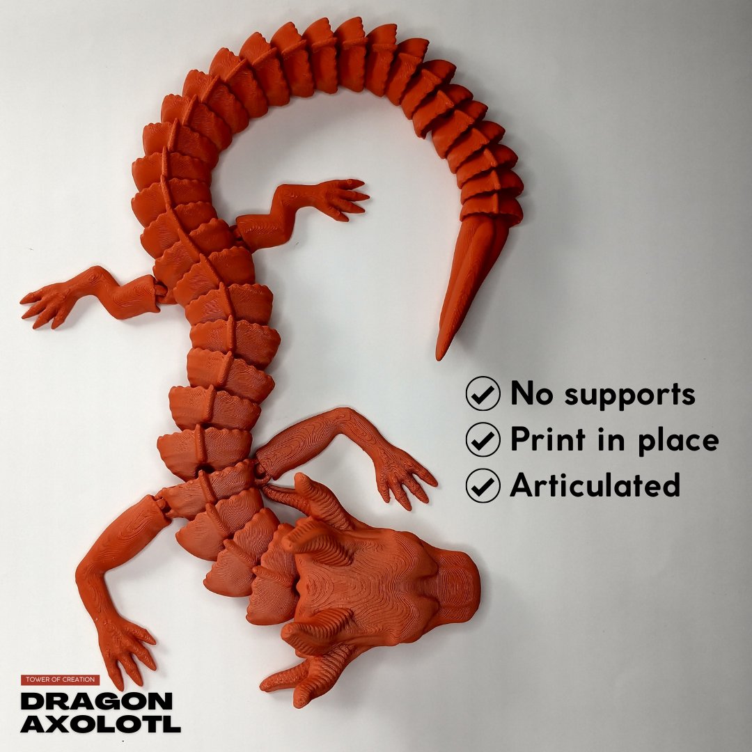 Articulated Dragon Axolotl
an angry axolotl 😱

available on <a href="/Cults3D/">Cults.</a> 

Available on cults3d.com/en/3d-model/ar…

#3Dprinting #3dprint #Blender3d  #3dart