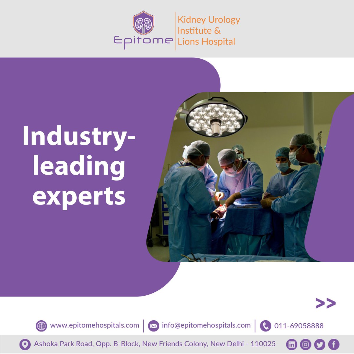 Epitome_H's tweet photo. Epitome Kidney Urology Institute has been setup to provide excellent, evidence-based patient care.
Its focus is to provide comprehensive coordinated care for all kidney, nephrology and urology conditions under one roof. 
#PatientCare #healthcare #healthy #urology #nephrology https://t.co/BKRTqkpiLg