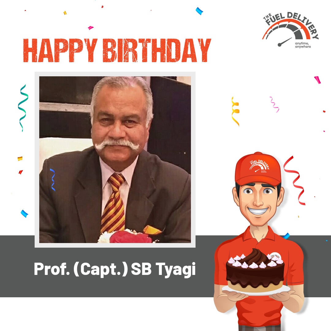 DeliveryFuel's tweet photo. Team #TFD wishes our Advisory Board member, Prof. (Capt.) SB Tyagi a very #happybirthday. Capt. Tyagi is a Chief Councillor at the International Council for Security &amp; Safety Management. His advice &amp; inputs have added immense value to us. 

Wishing him a great year ahead! https://t.co/CUoL8F7sAX