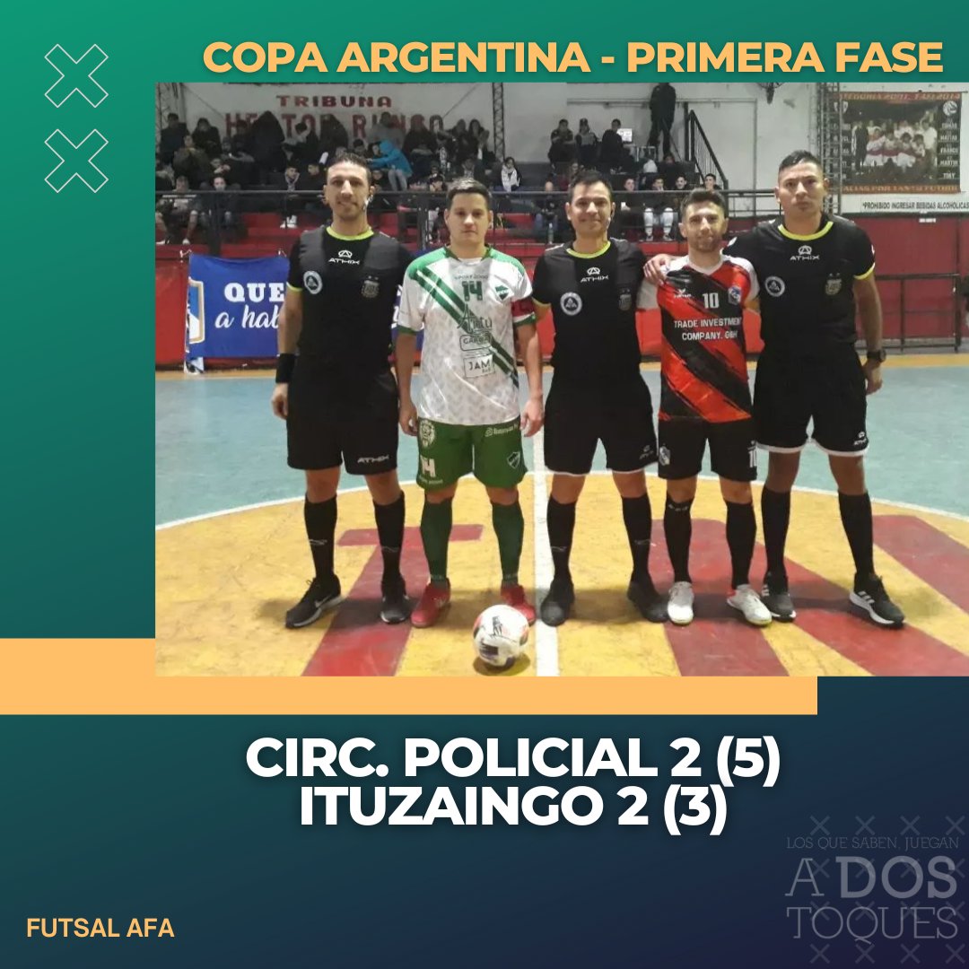 #CopaArgentina #PrimeraFase <a href="/CirPol_Futsal/">Circulo Policial</a> festejó en la tanda de penales, eliminó a <a href="/ItuzaingoFutsal/">Ituzaingó Futsal</a> y avanzó de ronda ⚽📸