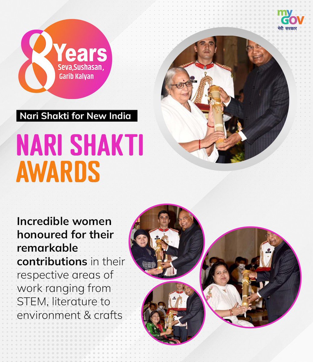 SWRRLY's tweet photo. Applauding the accomplishments of our #NariShakti and their efforts to serve society. #8YearsOfWomenEmpowerment 

https://t.co/q0jB0lPWJS https://t.co/TSQHC7lZvr