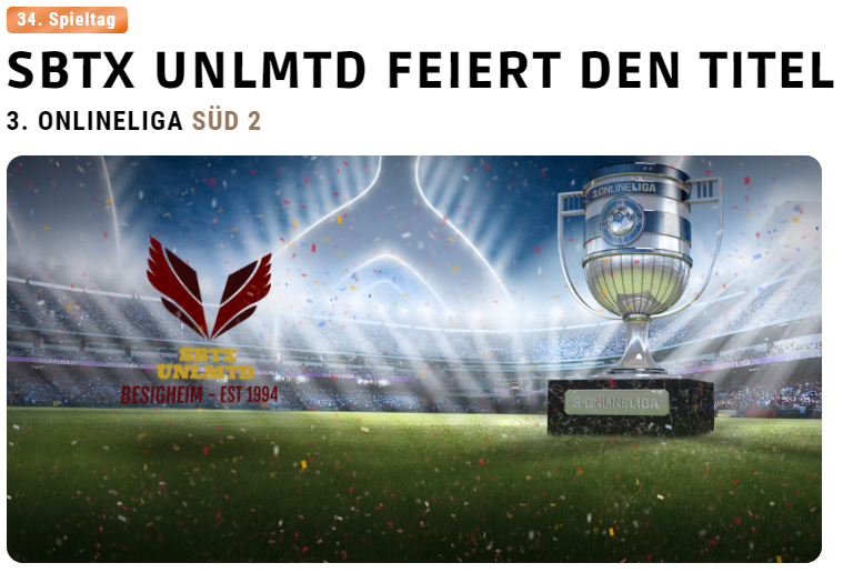 SbtxUnlmtd's tweet photo. Herzschlagfinale. Meister in der legendären 3. OL Süd 2. Unser Filippo als Topscorer. 😍 Es gibt schlechtere News.. Haben Bock auf ein niederschmetterndes Jahr 2. Liga! 🥳 https://t.co/pdK1RTaGlQ