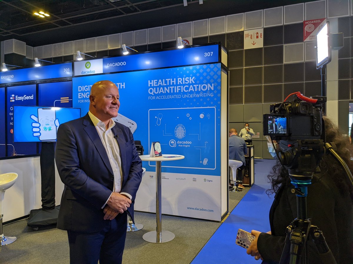 dacadoo | health & wellbeing (@dacadoo) on Twitter photo Our CEO, <a href="/peterohnemus/">Peter Ohnemus</a> is being filmed by ITC Asia. We have had a busy day meeting with delegates and learning what they are looking for on day 3.
#ITC2022 #ITCAsia #insurtech #digitalhealth #innovation #predictandprevent #dacadoo #wecare Our CEO, <a href="/peterohnemus/">Peter Ohnemus</a> is being filmed by ITC Asia. We have had a busy day meeting with delegates and learning what they are looking for on day 3.
#ITC2022 #ITCAsia #insurtech #digitalhealth #innovation #predictandprevent #dacadoo #wecare