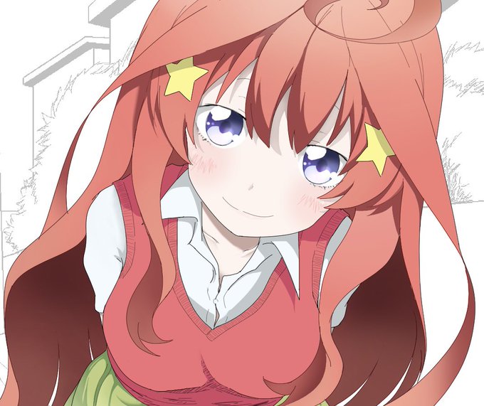 にゃのさんがTwitterに投稿した中野五月(五等分の花嫁)のイラスト。