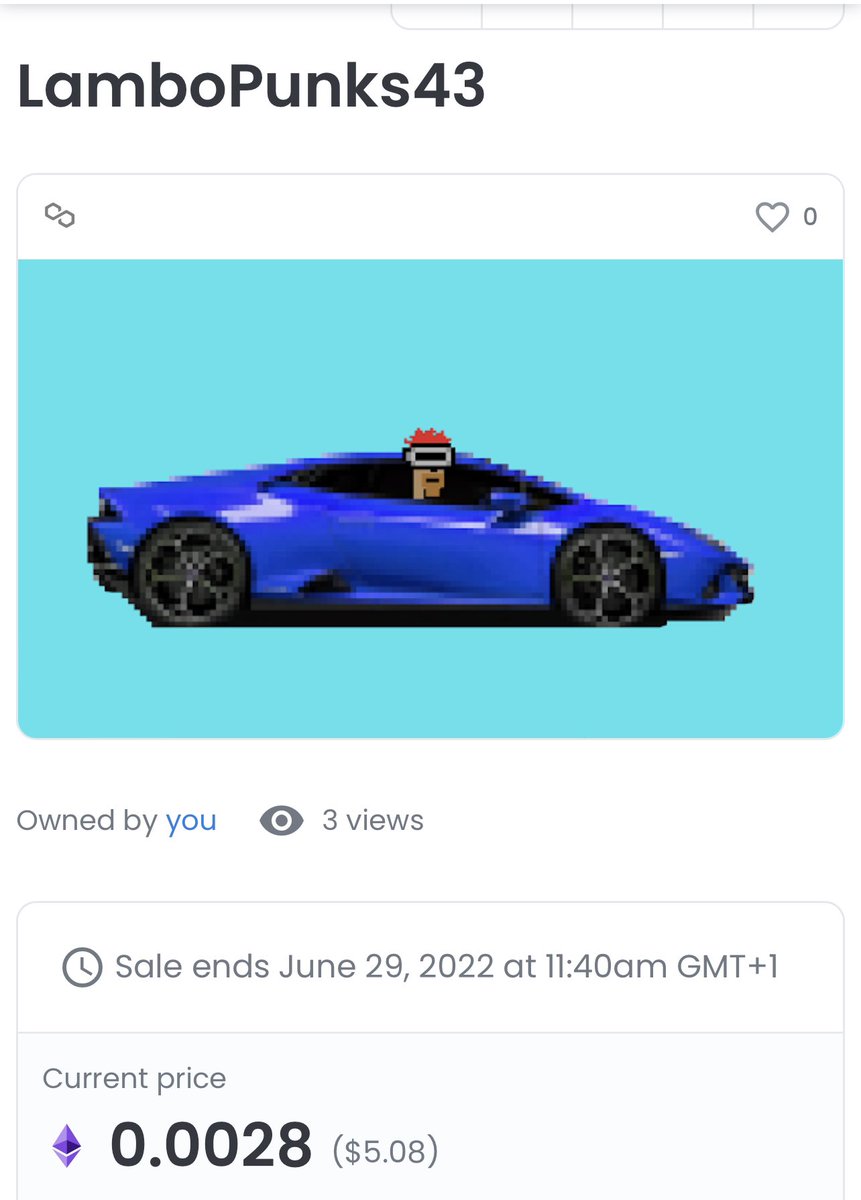 GM #NFTCommunity It's nearly friday!

It has been a great week for the #lambopunks so we are continuing our buy one get one free until Saturday! 🎉

Have you got yours??? 🔥🔥🔥❤️❤️❤️🚀🚀 🚀🏎🏎🏎
 #nft #nfts #newnft #nftsale #nftfam