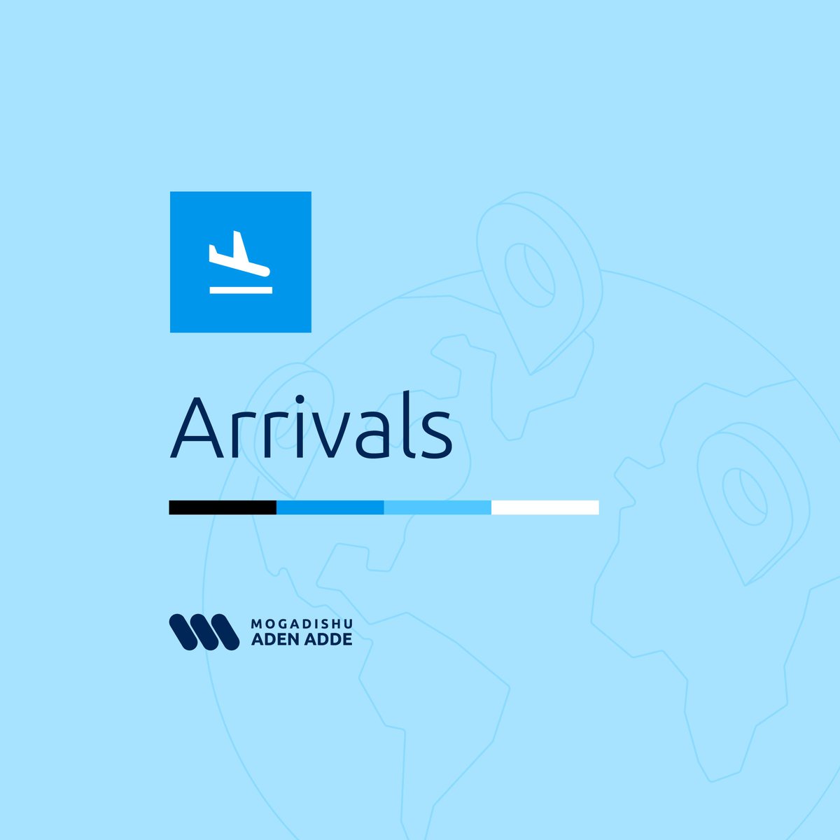 MGQAdenAdde's tweet photo. Mogadishu Airport Arrivals Flight Schedules.

Find more information here: https://t.co/chFUms5xRP

Mogadishu Aden Adde International Airport in Mogadishu, Somalia. https://t.co/UtJt19fwul
