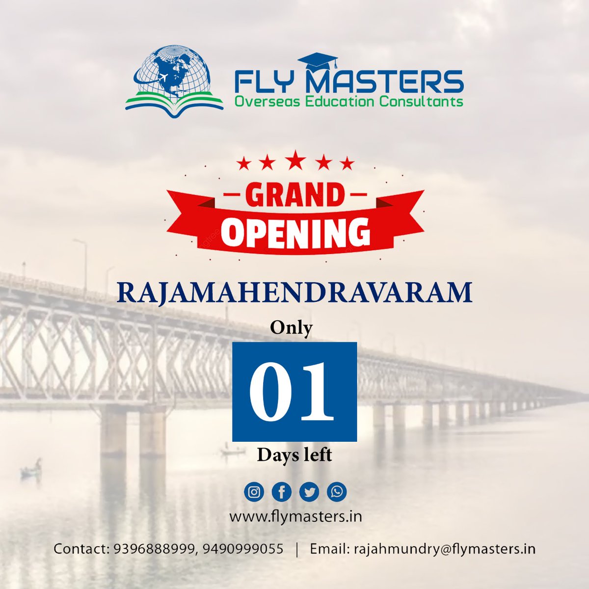 flymastersrjy's tweet image. Get assured and better services with our new branch.. Flymasters Rajahmundry. #flymastersrjy #Flymaster #flymasterskphb #overseaseducation #education #educationconsultancy #masters