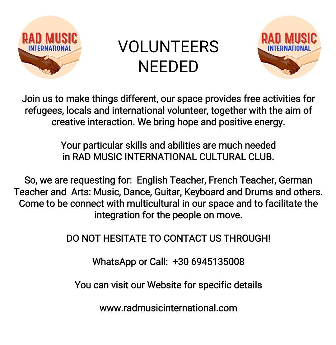 Join Rad music International to make a difference!