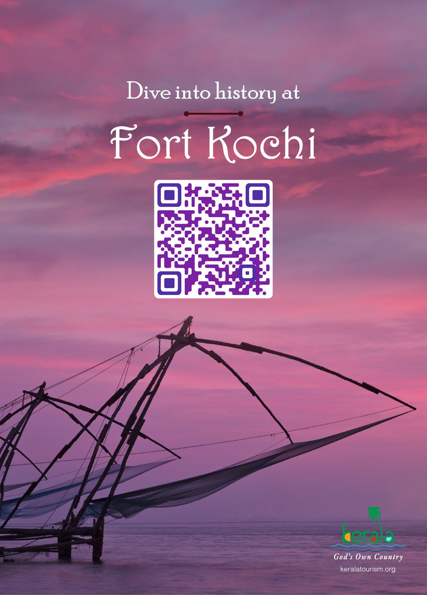 From the quaint homes in narrow bylanes to magnificent mansions by the sea, #FortKochi is vibrant with the hues of the past. Explore this scenic town to know more about Kerala’s inclusive heritage. 

Scan the QR code to access Kerala Tourism’s virtual guide for Fort Kochi.