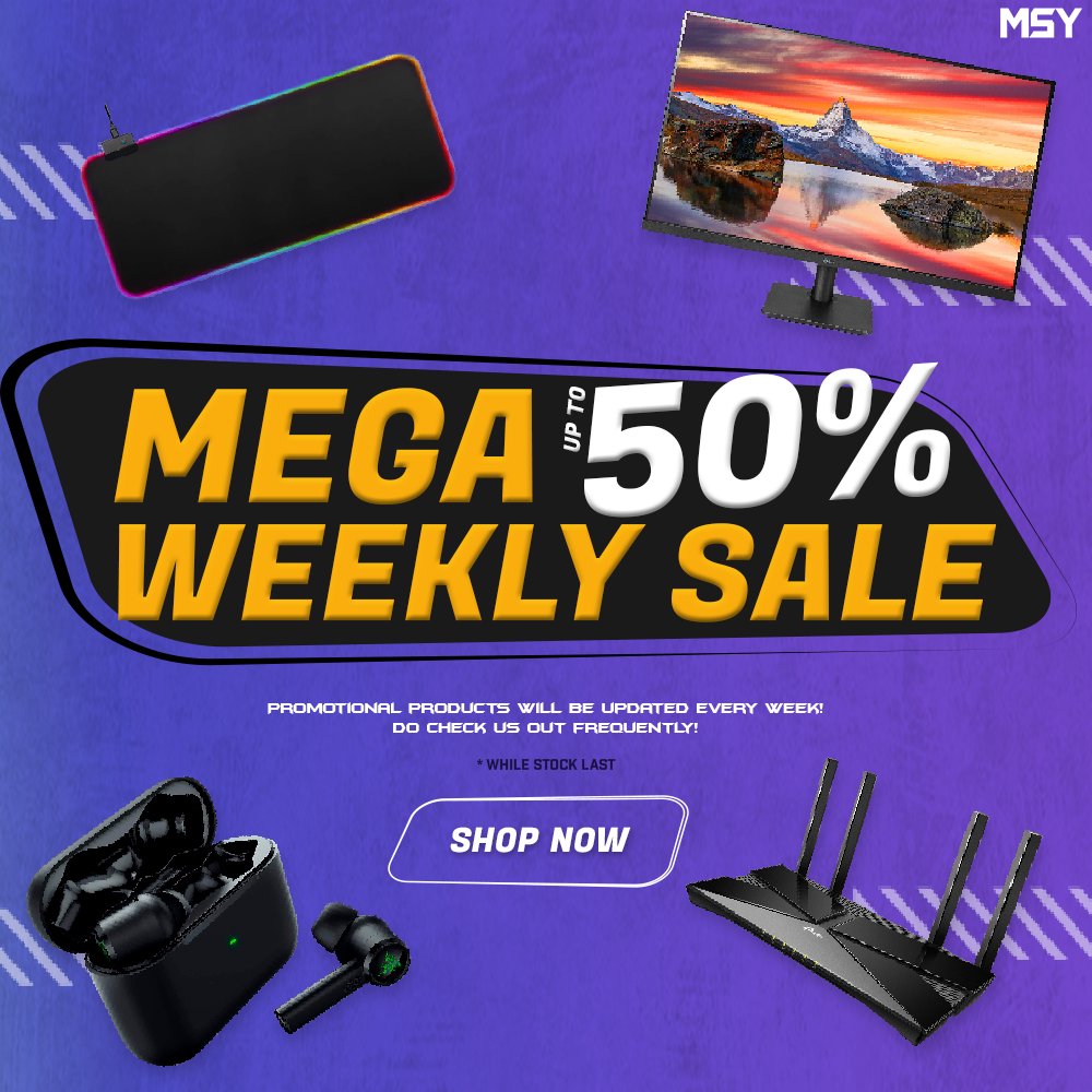 msytechnology's tweet image. Amazing Weekly Sale is here!
msy.com.au/online/348-msy…