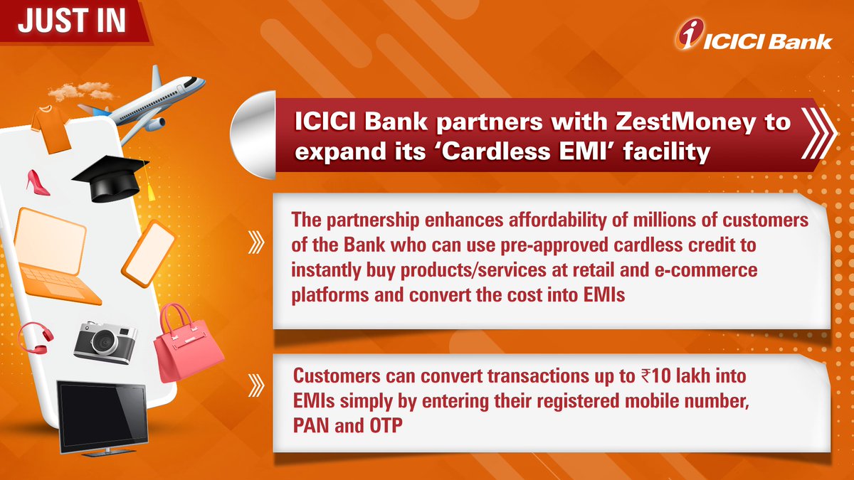 ICICI Bank on Twitter "JustIn ICICIBank partners with ZestMoney to