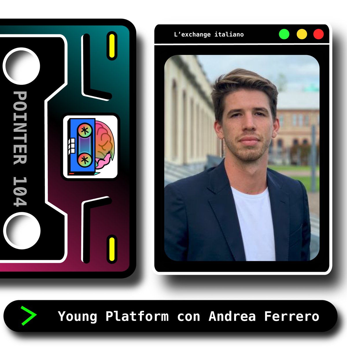 Pointer[104]: Young Platform con Andrea Ferrero

Oggi vi raccontiamo la storia di una startup che è diventata grande grazie all'intraprendenza e all'entusiasmo di un gruppo di giovani imprenditori appassionati di #tecnologia e #criptovalute.