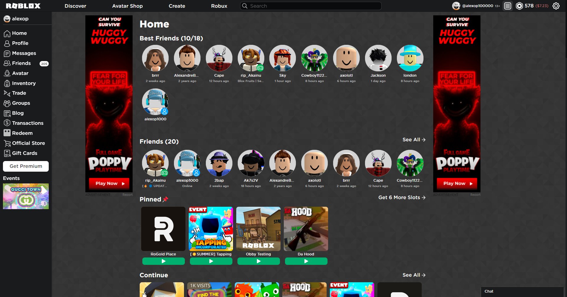 So uh in the Roblox Home Page, your account avatar/player now faces foward  in the picture. 