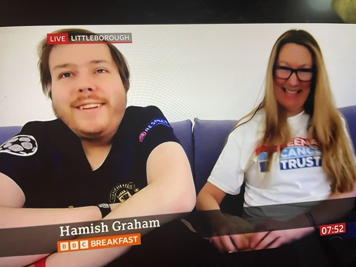 KateCollinsUK's tweet image. No better start to the day than hearing and seeing the work of @TeenageCancer brought to life on @BBCBreakfast by Hamish, his mum Sarah, nurse Hanna and @russellthevoice - all speaking with passion, heart, humour &amp;amp; humanity ❤️ thank you so much 🙏