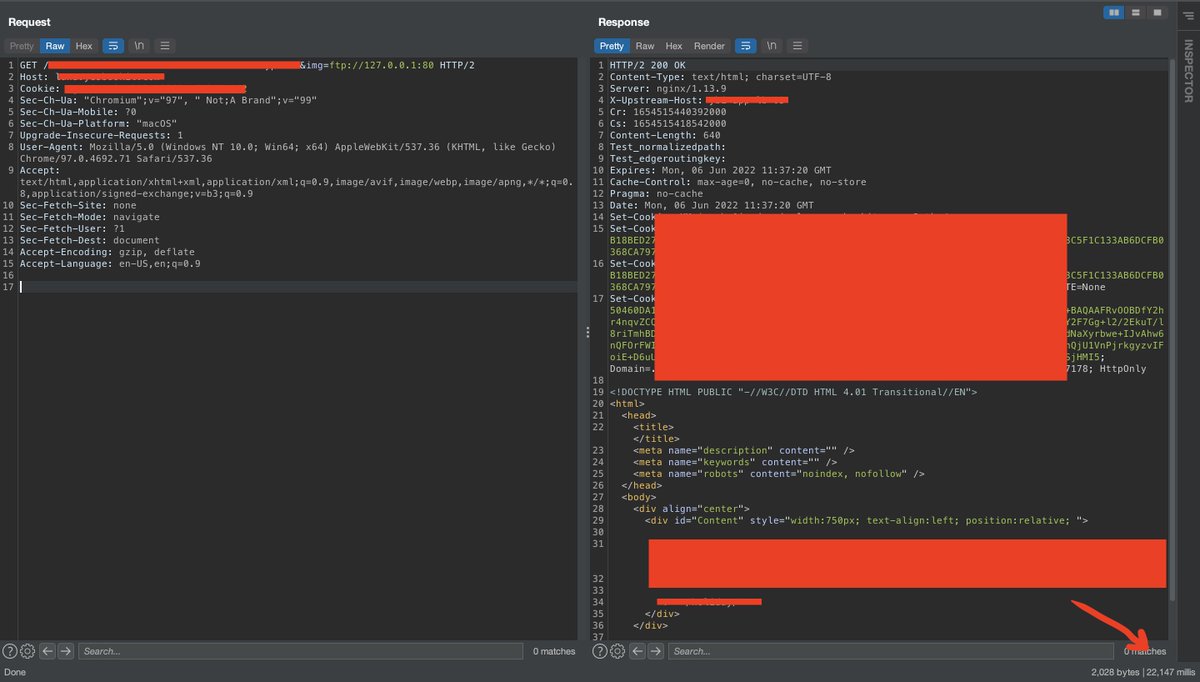 MrMSA16's tweet photo. Recently, I found a blind SSRF (internal port scan), but HackerOne triager team closed my report as informative because they think it's an XSPA, I sent a video as a PoC to show them I was able to scan the internal ports (due to the response time) but they didn't change their mind https://t.co/bNZydJWSfn