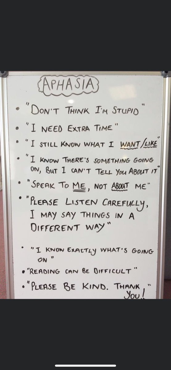 #AphasiaAwarenessMonth We ran a group for people with aphasia some years ago &amp; discussed the lived experience of communication difficulties. This is what they wanted you to know ⬇️