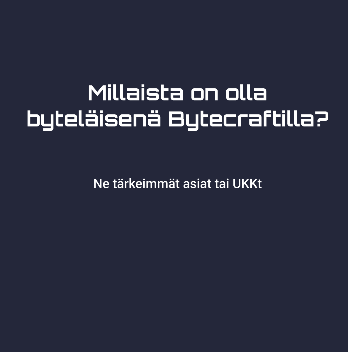 BytecraftOy's tweet photo. Millaisia etuja on Bytecraftilla? Entä palkkaus? Osakkuus? Avoimuus? Läpinäkyvyys? 

Kaikki löytyy! 

Onko vielä kehitettävää? Kyllä - jatkuvasti. 

Jos osui niin laita viesti/hakemus niin jutellaan: https://t.co/pxHGy0IBET 
#rekry #extremeprogramming #softwarecraftmanship https://t.co/9sgGULdFqP