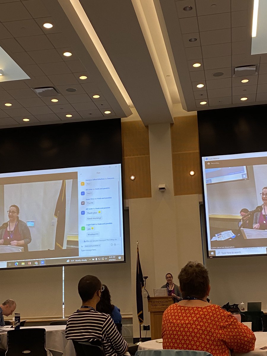 GreenleyLibrary's tweet image. And here we go, officially kicking off #SUNYLA2022 with Dr. Rachel Ivy Clarke @archivy @sunyla 🎉