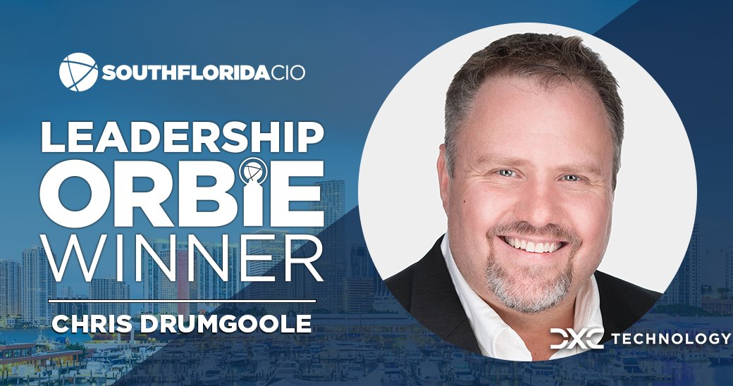 InspireCIO's tweet photo. Congrats again to the 2022 #SouthFloridaCIO Leadership Award #ORBIE, Chris Drumgoole, COO, @DXCTechnology. #MiamiCIO https://t.co/zCmQgbshik