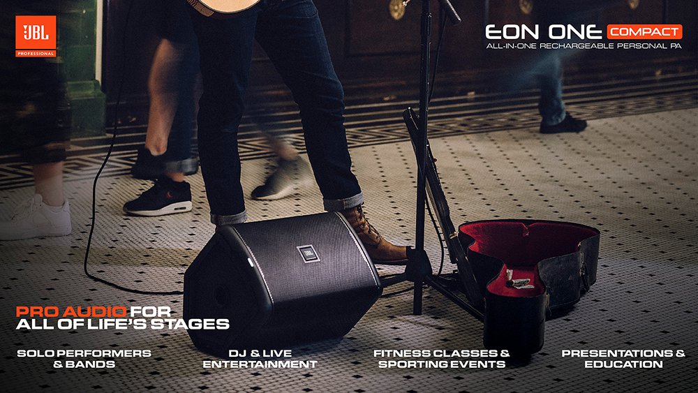 The EON ONE Compact may be small enough to carry in one hand, but its sound is big enough to fill the room. You’ll be amazed at the 112 decibels of rich, crystal-clear sound produced across the entire range of this ultra-compact system.

#JBLProfessional #EONONECompact