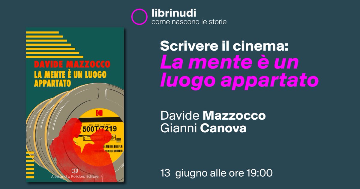 Lab_Formentini's tweet image. Come si racconta il #cinema attraverso un’autobiografia (immaginaria)
Di questo parleremo il 13 giugno a partire dal libro "La mente è un luogo appartato" (Alessandro Polidoro Editore, 2022). Ci saranno l'autore, Davide Mazzocco, e Gianni Canova.
Ingresso libero. 
#librinudi