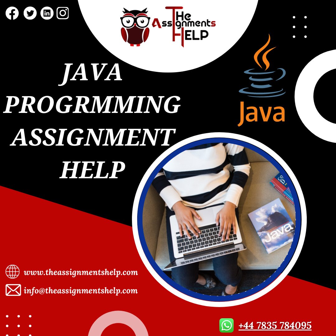 tasignmentshelp's tweet image. Be confident! Because you choose our online java assignment help services.
Order your task Now.
#javaassignmenthelp #javahomeworkhelp #onlinejavahelp #assignmenthelp #javaprogramminghelp #onlinejavaprogramminghelp #javahelp