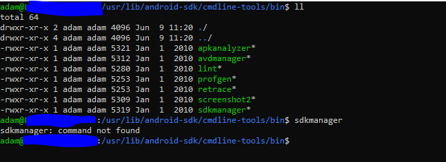 I'm trying to get the sdkmanager tools for Android installed on Ubuntu, but am struggling to get it to work. I've followed all the instructions, but the OS refuses to even "see" the file exists. What am I doing wrong?

(Yes I'm a noob at this)

#AndroidDev 
#help #Ubuntu