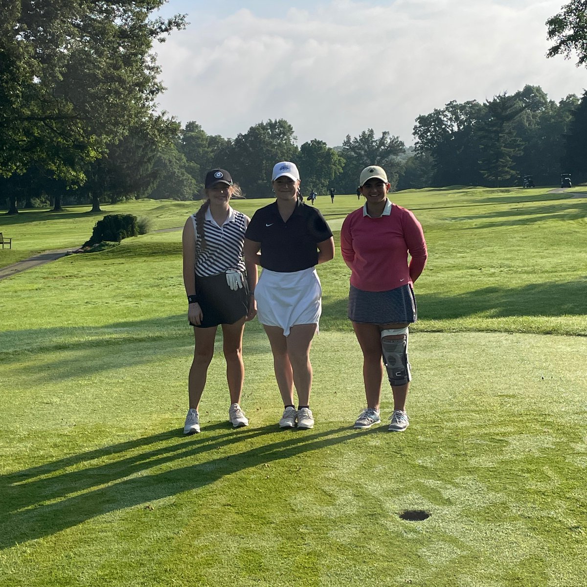 GCGA's tweet photo. Good morning, up to tee  

Riley Johnson
Natalie Hamilton 
Maureen Burns

Good luck 🍀 https://t.co/CeFtObboma