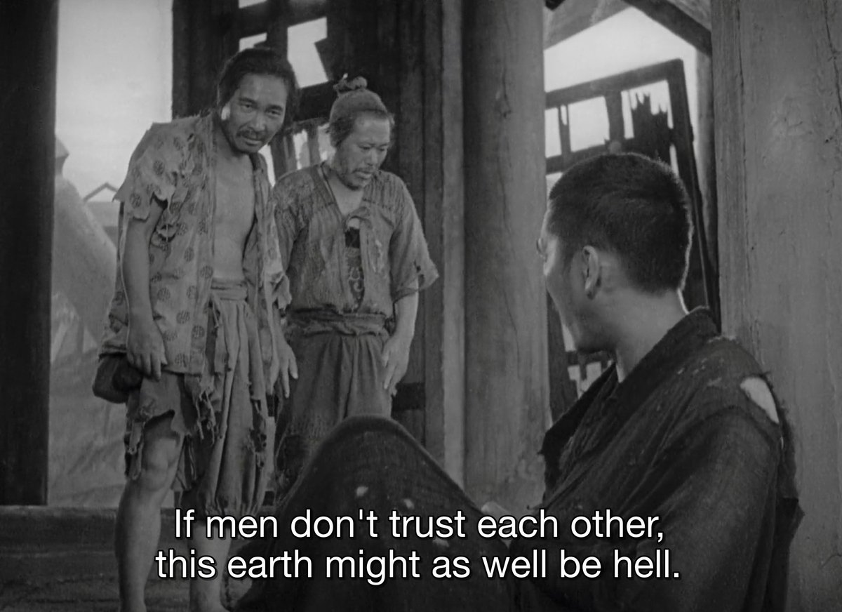 IKnewThemWell's tweet photo. RASHOMON – Akira Kurosawa, 1950 
#cinematography: Kazuo Miyagawa 

“If men don’t trust each other, this earth might as well be hell.” https://t.co/Aha02CIIAD