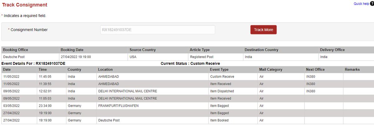 guptashubhanshi's tweet photo. Dear Sir 
@IndiaPostOffice

 I am waiting for my registered post consignment No RX182491037DE and while tracking on the Indian Postal Department website it says for the last 29 days it is in the same place.

Pls look in mater and do needful.

Thanks &amp; regards, https://t.co/PNFn5cHiM6