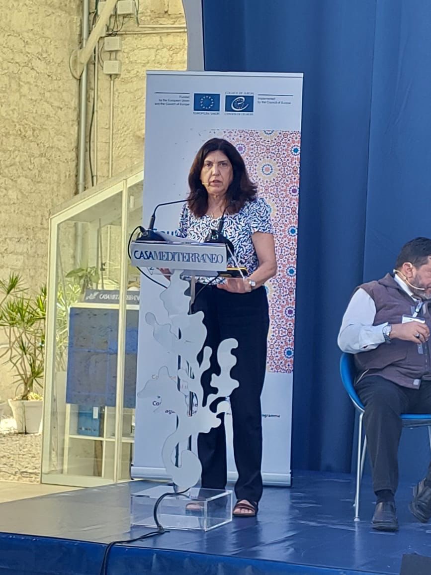 The participation of Mrs @zoyarouhana in the Regional meeting: “Building A Common Legal Space” organized by the #Council of #Europe, talking about the situation of women and their human security in the region, and in Lebanon, the progress achieved and the challenges ahead