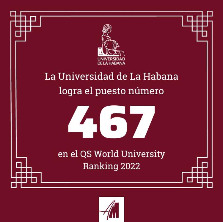 Que alegría y orgullo! Felicitaciones para la comunidad universitaria de la <a href="/UdeLaHabana/">Universidad de La Habana</a>, mi alma mater.
#Cuba #CubaViveyVence 🇨🇺🇨🇺🇨🇺