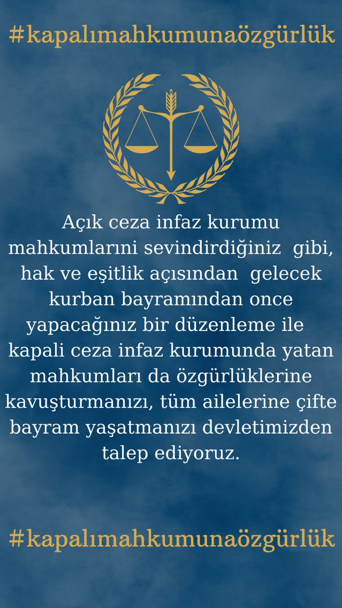 Adaletin kestiği parmak acımaz ama adaletsizliğin ezdiği vicdan ömir boyu sızlar

<a href="/RTErdogan/">Recep Tayyip Erdoğan</a>
<a href="/bybekirbozdag/">Bekir  Bozdağ</a>
#kapalımahkumunaözgürlük