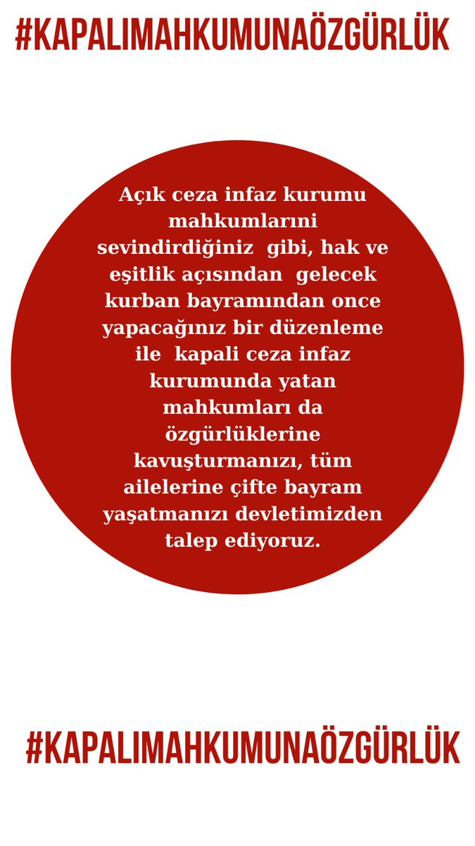 Hiçbir şey olmasanız bile adil olun!

<a href="/bybekirbozdag/">Bekir  Bozdağ</a>
<a href="/RTErdogan/">Recep Tayyip Erdoğan</a>

#kapalımahkumunaözgürlük