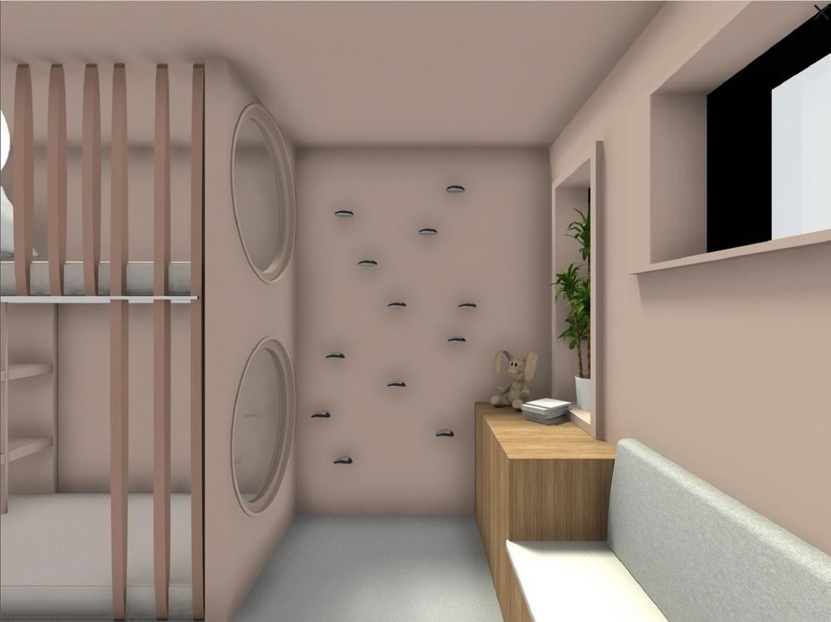 roomsketcher's tweet image. Creativity can help you bring out the wow factor in any room! This gorgeous children’s bedroom design by our ambassador @funkisfunkis showcases this perfectly🎨

#roomsketcher #creativeinterior #pinkinterior #featurefriday #interiorstyling#childrensroom #childroomdesign