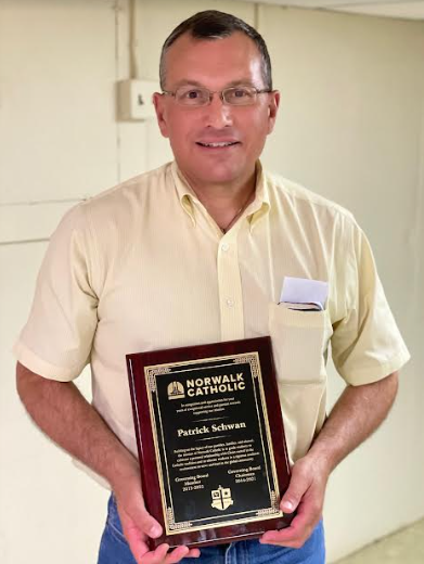 Thank you to Pat Schwan and Monsignor Ken for their service as long time  Governing Board members! 
Pat served on the board for 9 years with the majority of that time as the board chair. Msgr. also served the board for 9 years. Thank you gentlemen for your service &amp; dedication!