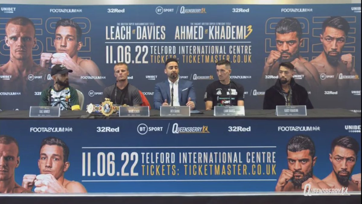 Telfords very own @Liamdavies_2 takes on the current British Super Bantamweight Champion @marc_leach at #TelfordInternationalCentre on Saturday Night 🥊

Where will the belt be heading back to come Saturday night…🤔

#AndTheNew #AndStill ⁉️