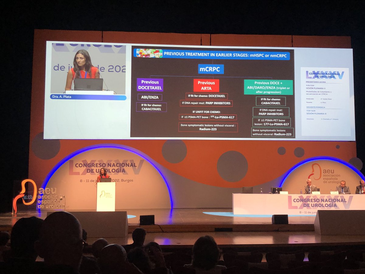 Secuenciacion y nuevos biomarcadores predictivos. Hacia una medicina personalizada en Cancer de Próstata. Excelente intervención de <a href="/AnaPlatabello1/">Ana Plata bello</a> en #AEU22