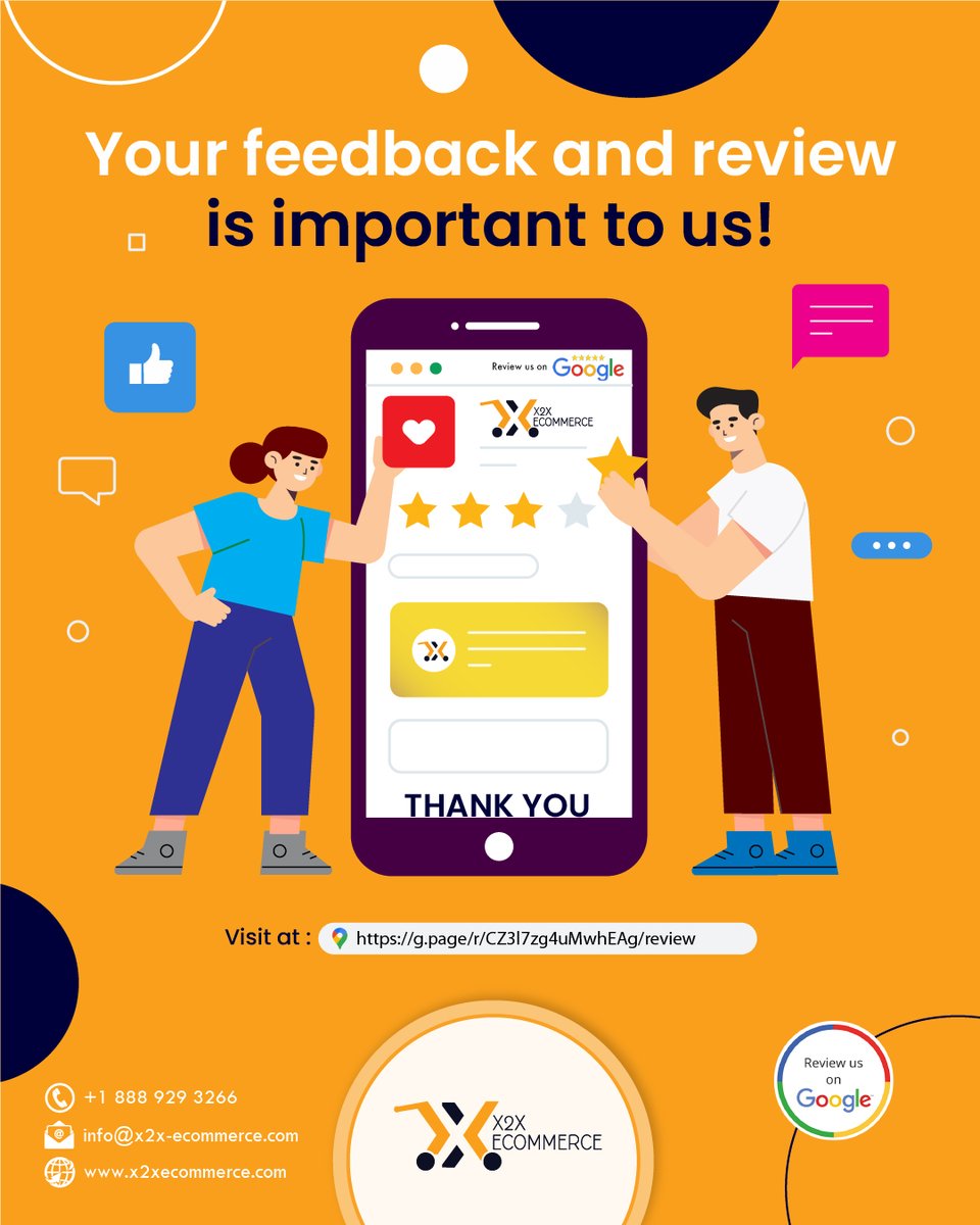 At x2x eCommerce, we value your feedback. Could you take a moment to give us a review on our Google Business Page?

g.page/r/CZ3l7zg4uMwh…

Thank you for your time!

#ecommerceintegration #Shopify #Magento #WooCommerce #NetSuite #BusinessCentral #DynmaicsGP #RMH #QuickBooks
