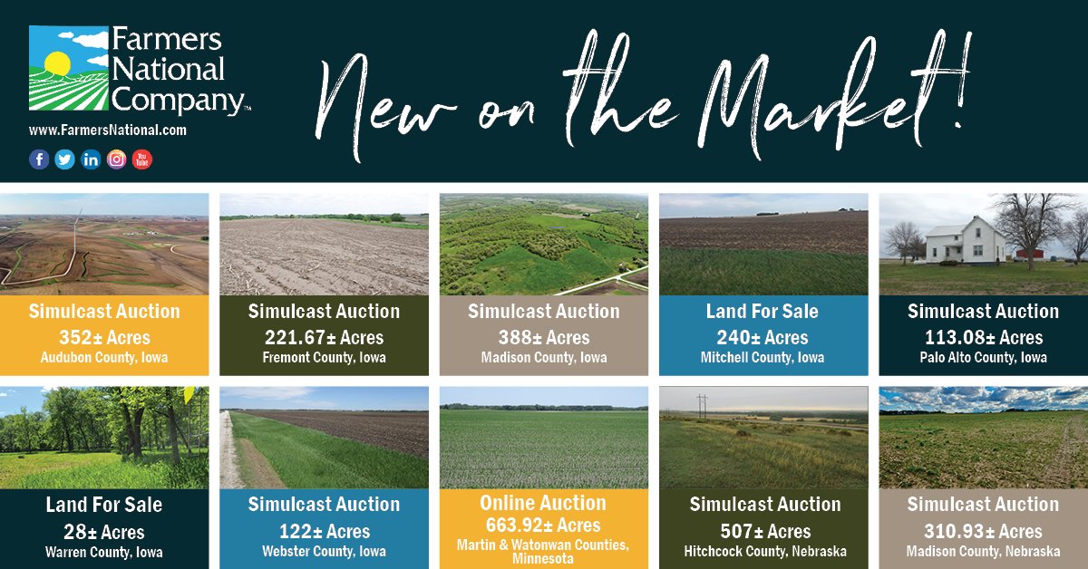 To check out FNC's newest real estate listings and upcoming auctions, click the link!
farmersnational.com/realestate/new… #newlistings #newonthemarket #RealEstate #realestateamarket