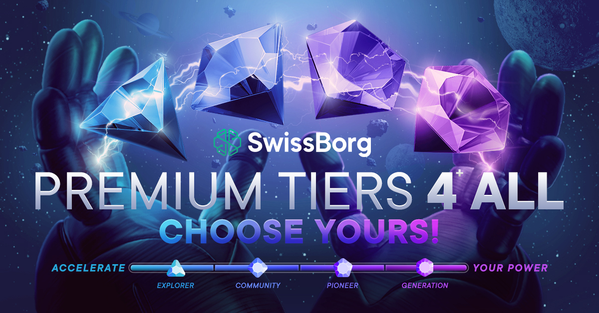 swissborg's tweet image. 💎 2 new Premium tiers are live! 
📤 Pick a Premium that suits YOU (4 available options) 
🚨 Make sure to update the app. 
🔓 Open to more members, the new tiers will boost our token ($CHSB), grow our community &amp;amp; benefit our ecosystem. 🎉 
👀 swissborg.com/blog/new-premi…
#SwissBorgPL