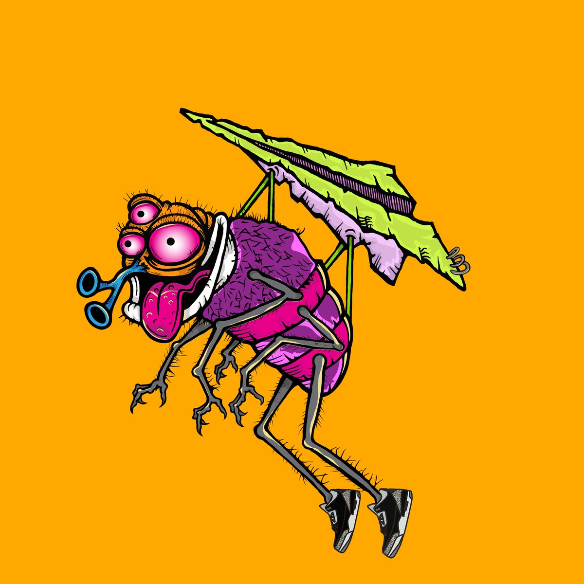 dillpicklechamp's tweet photo. Meet Funky Fly #1455 for .022 ETH, stemming from a family of 4 with 3 Orange Eyes and Jump Fly Shoes. This is the only fly that has the Paper Airplane Wings out of the Crew!
#DailyFunkyFly @funky_flies @gruntleddesign #NFTCommunity #NFTs https://t.co/5ldZ9fa93l