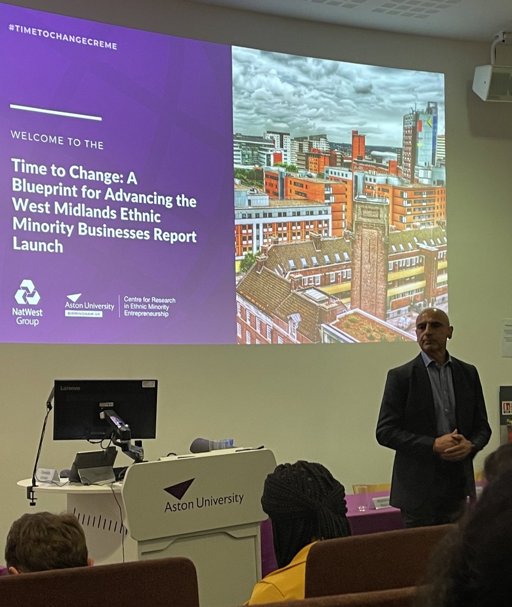 martinmay's tweet photo. AstonUniRKE: RT @lemarksmith: Superb to be present here @AstonUniversity as @monderram launches the #timetochangecreme report sponsored by @NatWestGroup - and challenges us to join his movement to advance #ethnicminority businesses supported by Andrew Ha⦠https://t.co/Z3tc5OqUme