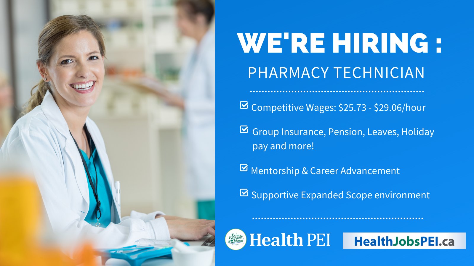 Health Jobs PEI on X: &ldquo;Health PEI is currently seeking a Pharmacy 