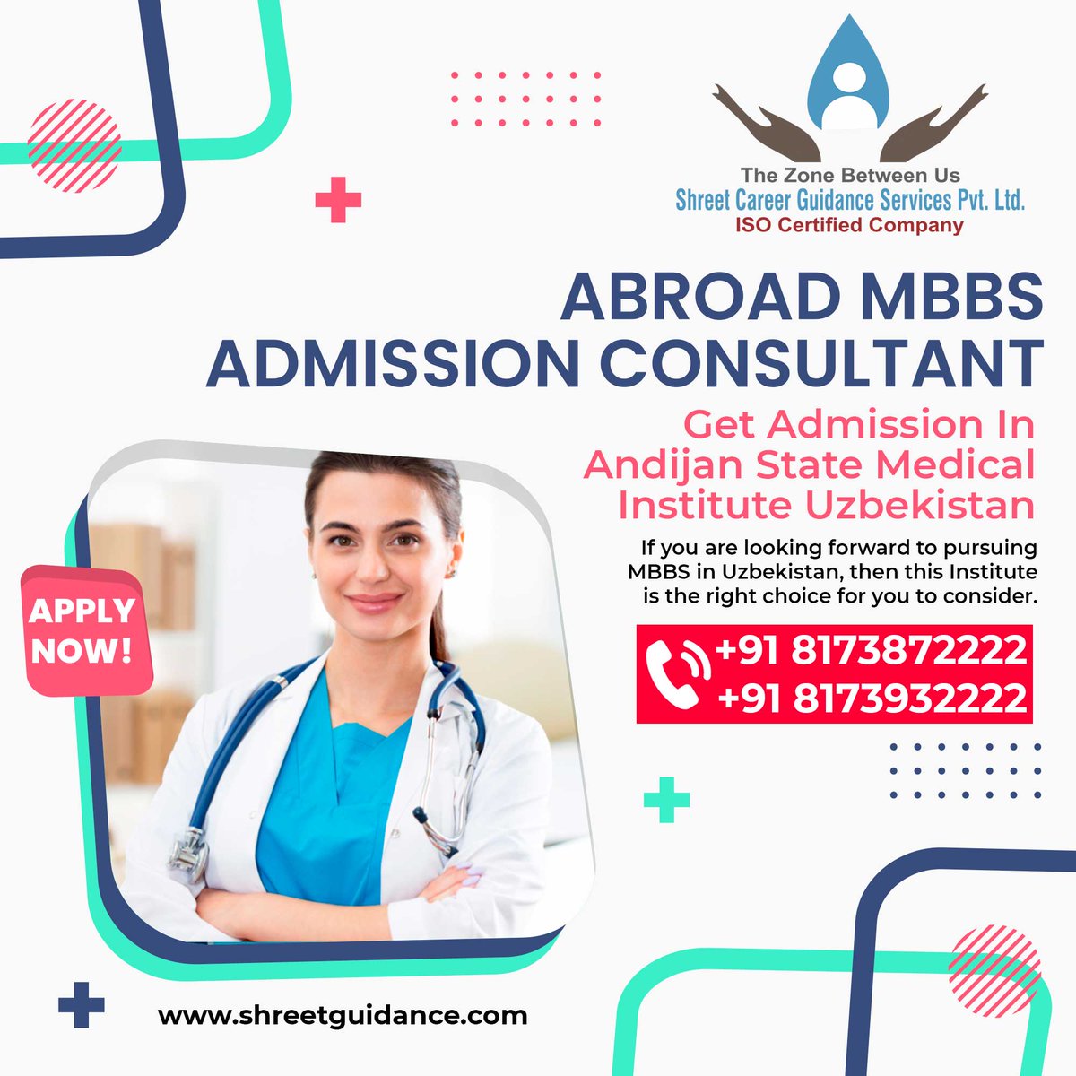 Shreet_Guidance's tweet photo. ABROAD MBBS ADMISSION CONSULTANT
+91 8173872222, 8173932222
Landline No.: 0522-4044628
Toll Free: 18002744466
 https://t.co/zxSJTuHN28
Study MBBS in Uzbekistan | MBBS in Uzbekistan Fee Structure | MBBS in Uzbekistan
#studyoverseas #studymbbsabroad #mbbsabroad #abroadmbbs #mbbs https://t.co/O9GV8GKgFd